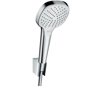 Support mural Hansgrohe avec douchette à main Croma Select E et flexible Isiflex 1,60 m