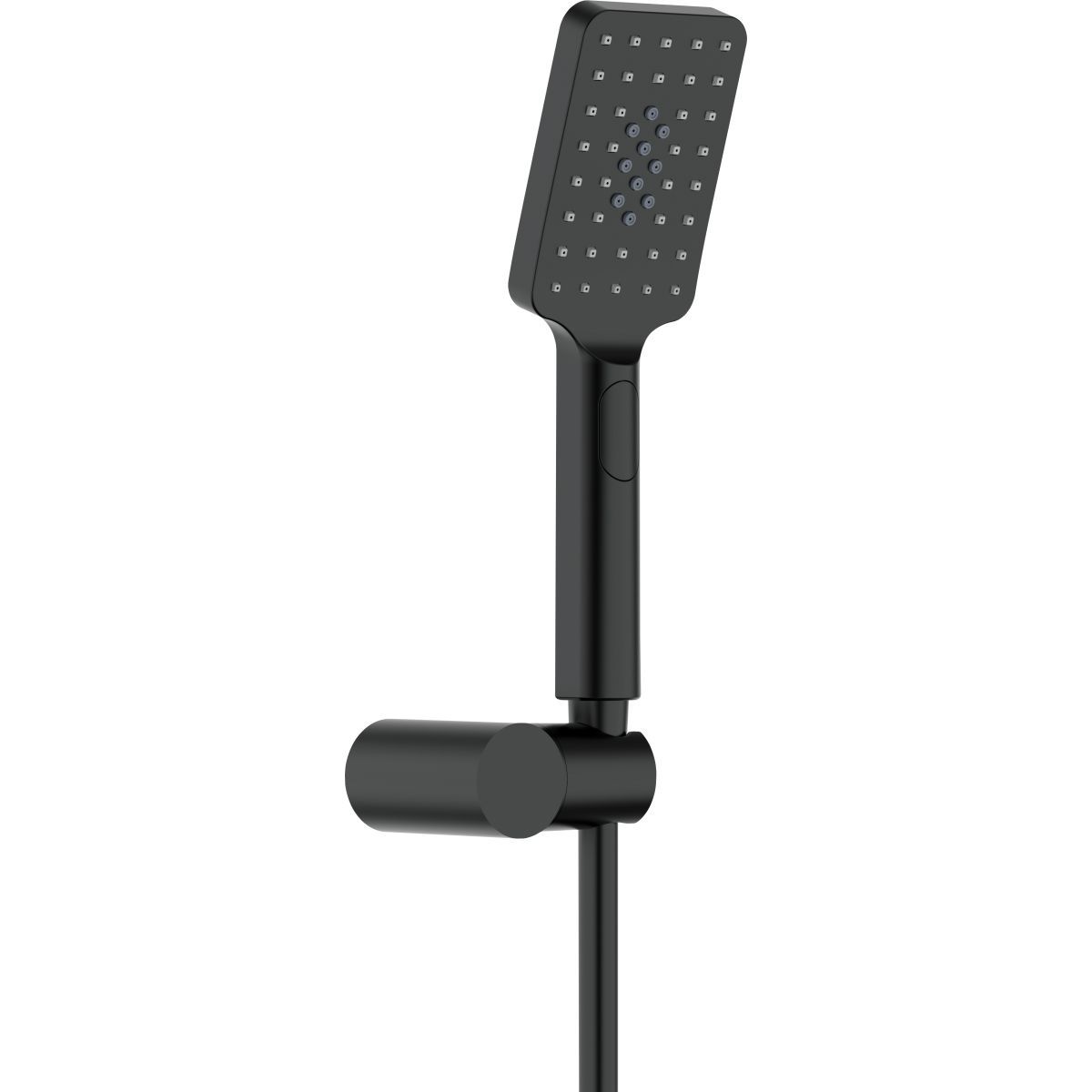 Wall-mounted Deante Alpinia support with hand shower and 1.50 m flexible in matte black