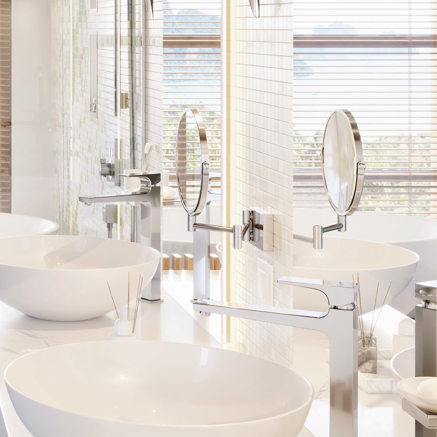 Miroir de rasage Hansgrohe AddStoris — vue 3