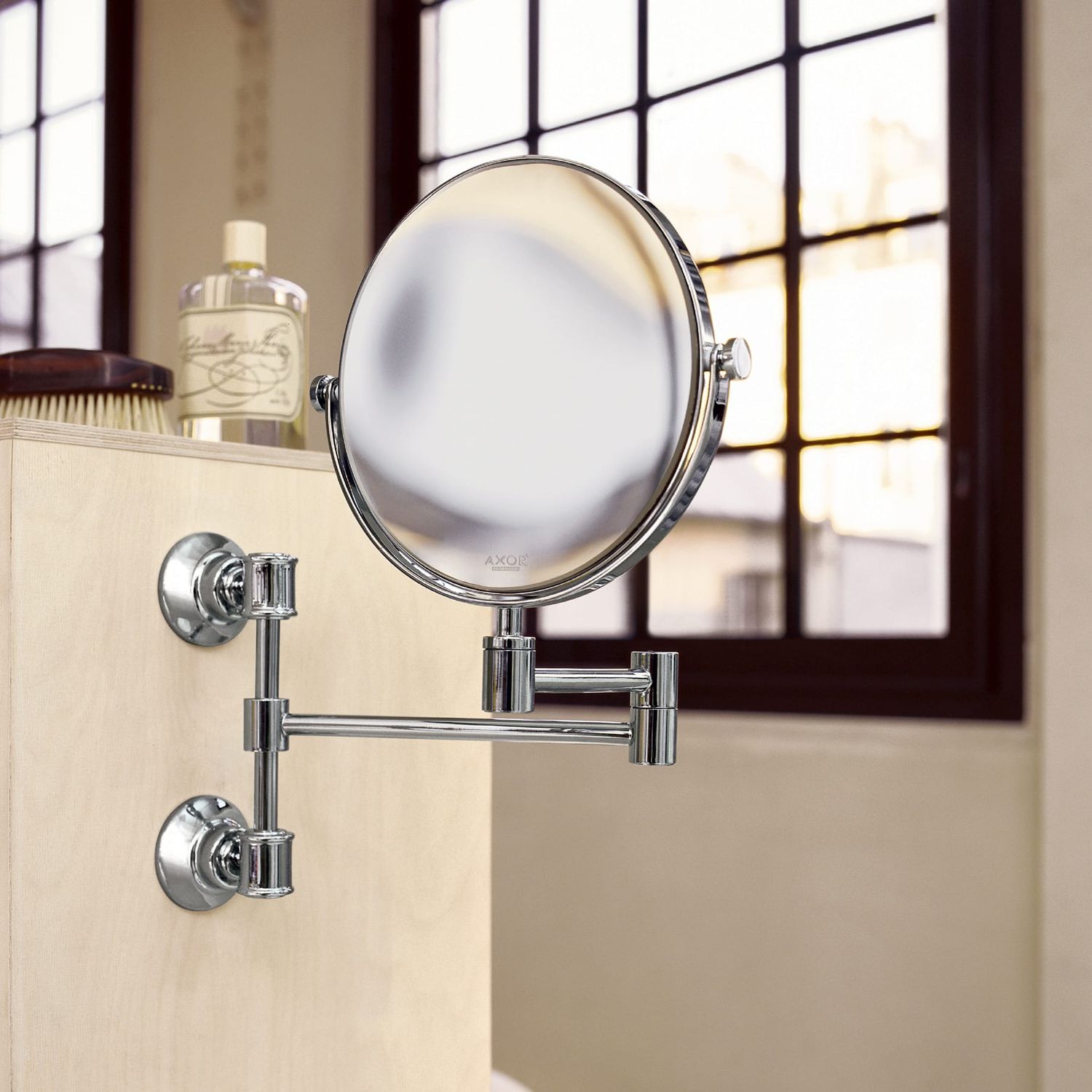 Shaving Mirror AXOR Montreux in Brushed Nickel
