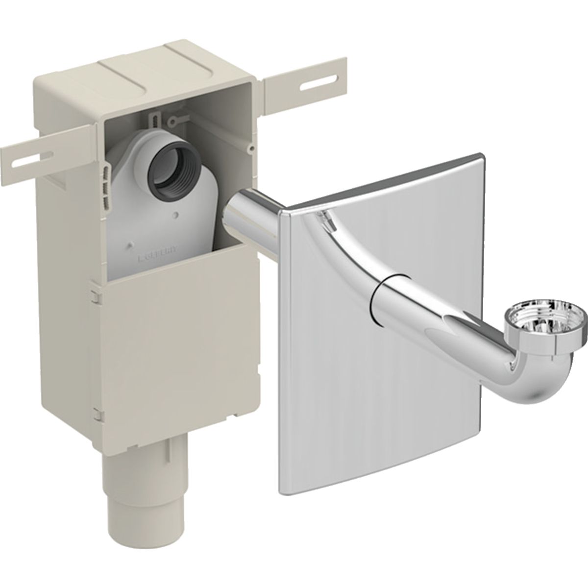 Kit de siphon à encastrer pour lavabo Geberit, sortie horizontale