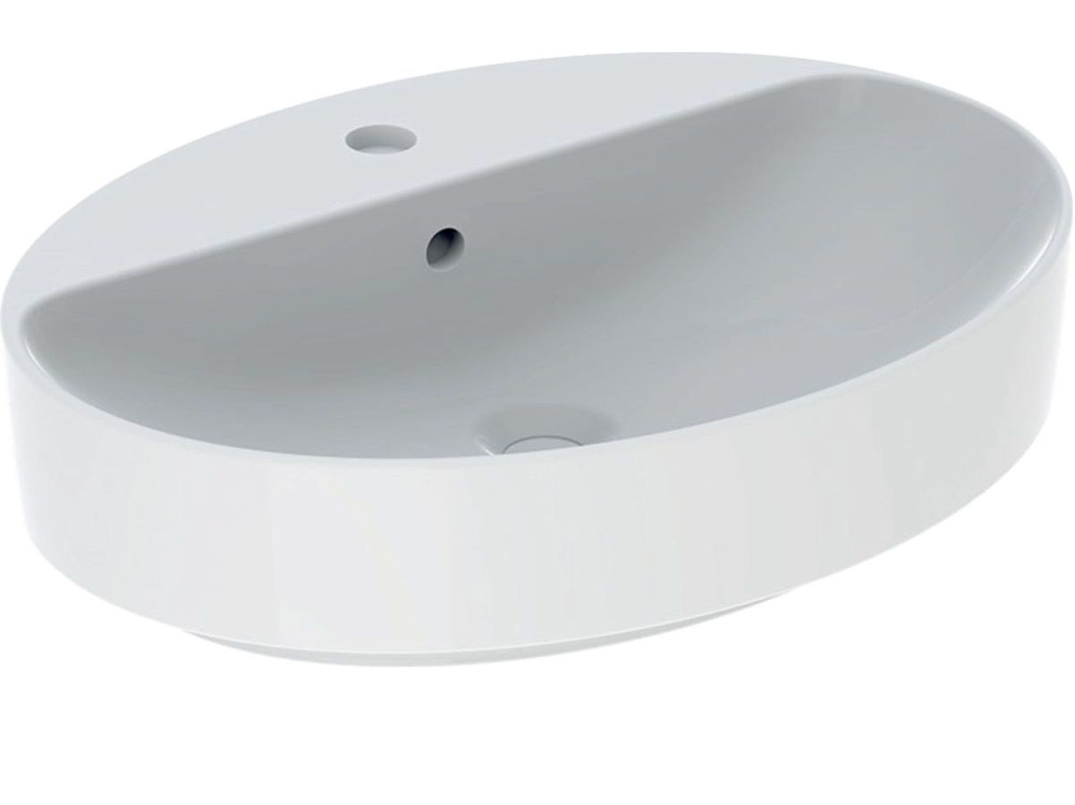 Vasque bol Geberit VariForm ovale 60 x 45 cm avec plage de robinetterie