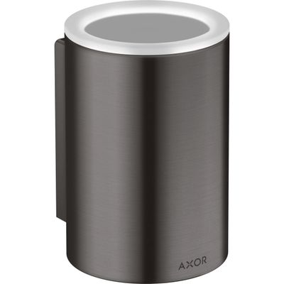 Porte-brosse à dents AXOR Universel Circulaire en noir chromé brossé