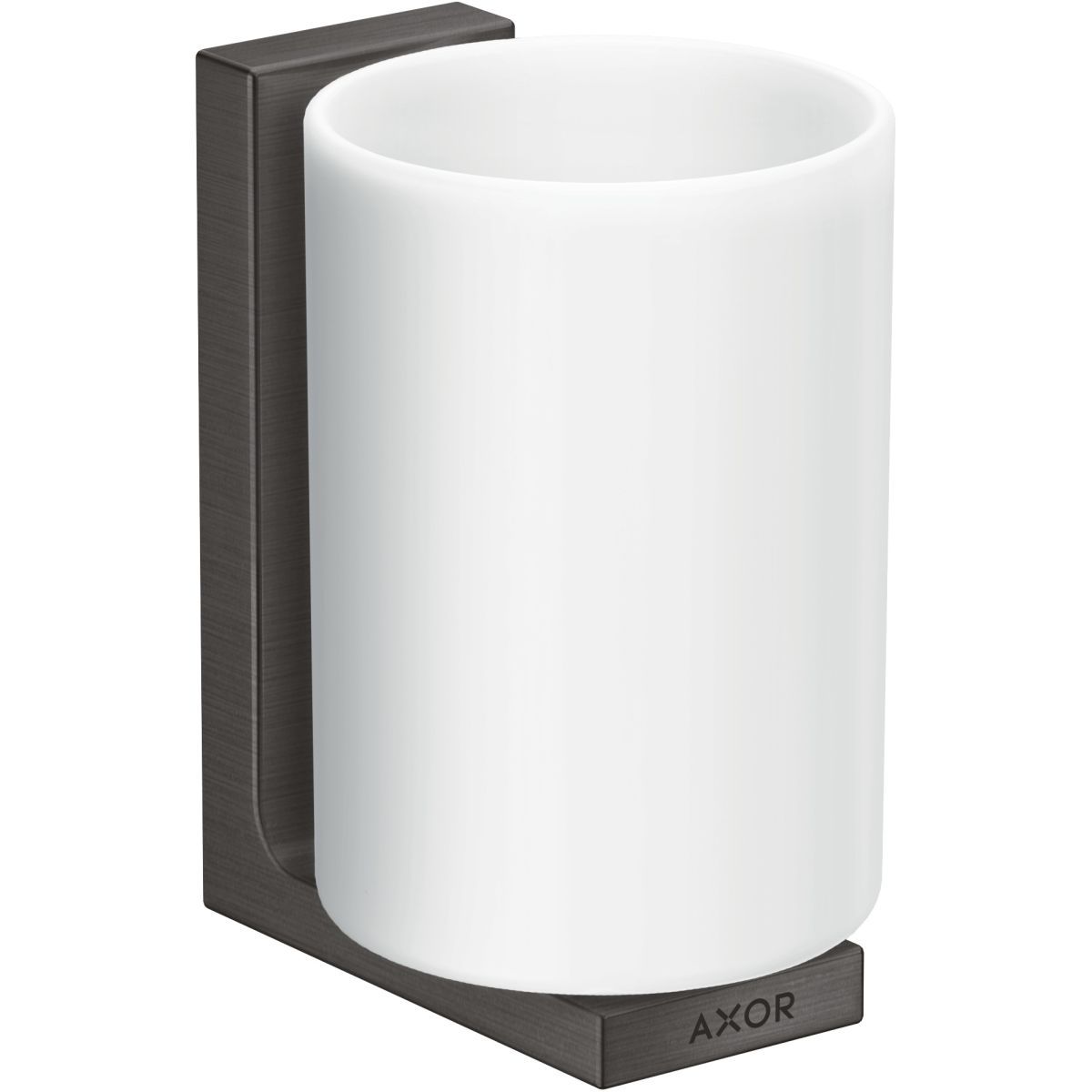 Porte-brosse à dents AXOR Universel Rectangulaire en noir chromé brossé