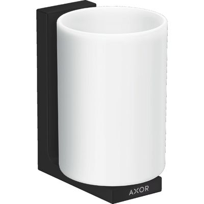 Porte-brosse à dents AXOR Universel Rectangulaire en noir mat