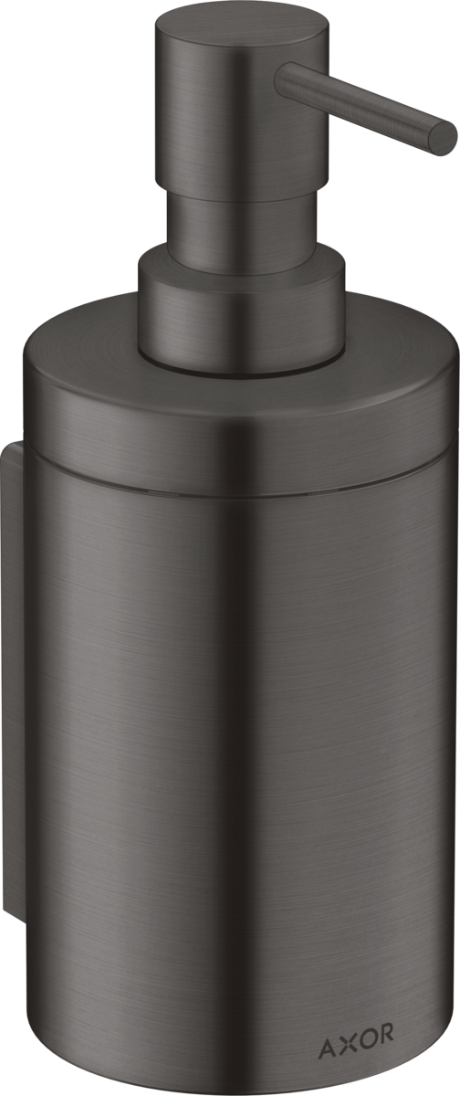 Distributeur de savon liquide Axor Universel Circulaire en noir chromé brossé