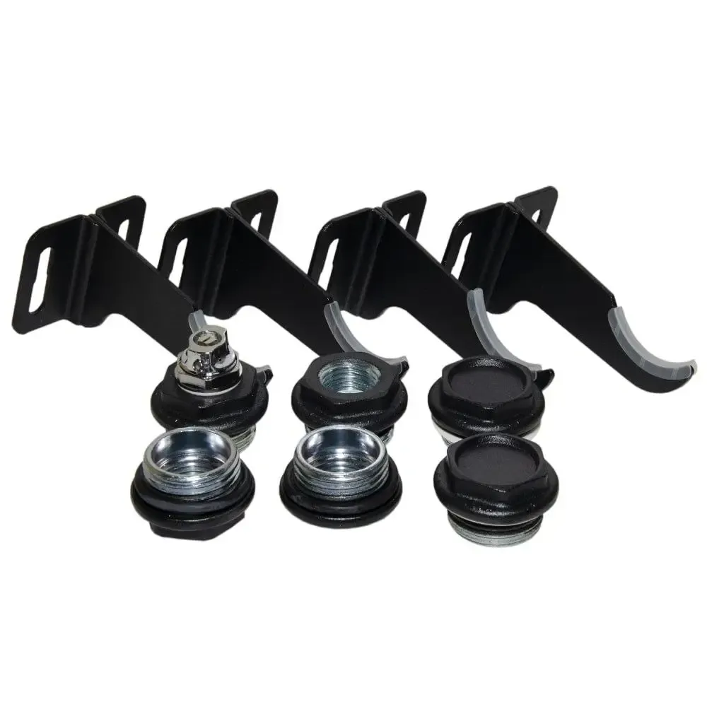 Kit de montage Fondital en noir mat pour radiateurs en aluminium