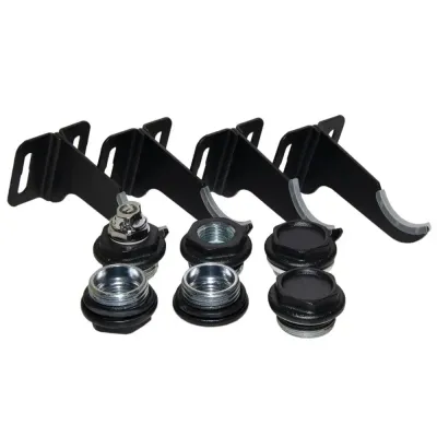 Kit de montage Fondital en noir mat pour radiateurs en aluminium