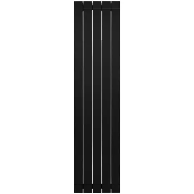 Elément de radiateur décoratif en aluminium moulé  Fondital GARDA S (entraxe 160 cm / épaisseur 9 cm) en noir mat