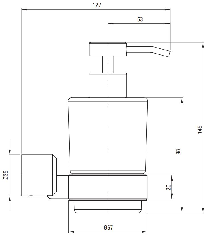 Liquid Soap Dispenser Deante Arnika in Chrome