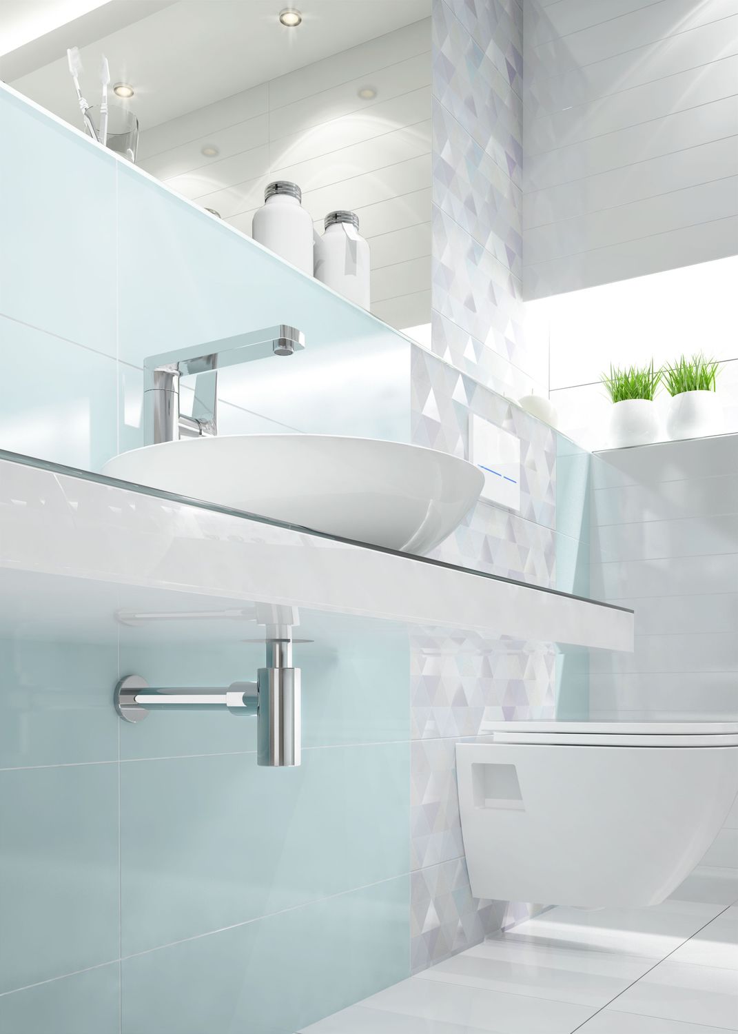 Siphon de lavabo Deante rond en chromé — vue 3