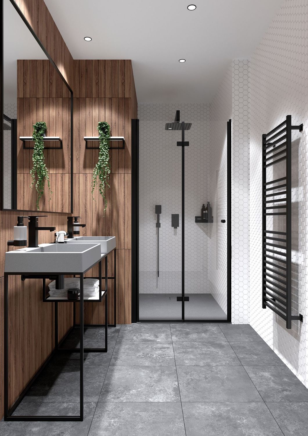 Siphon de lavabo Deante rond en noir mat