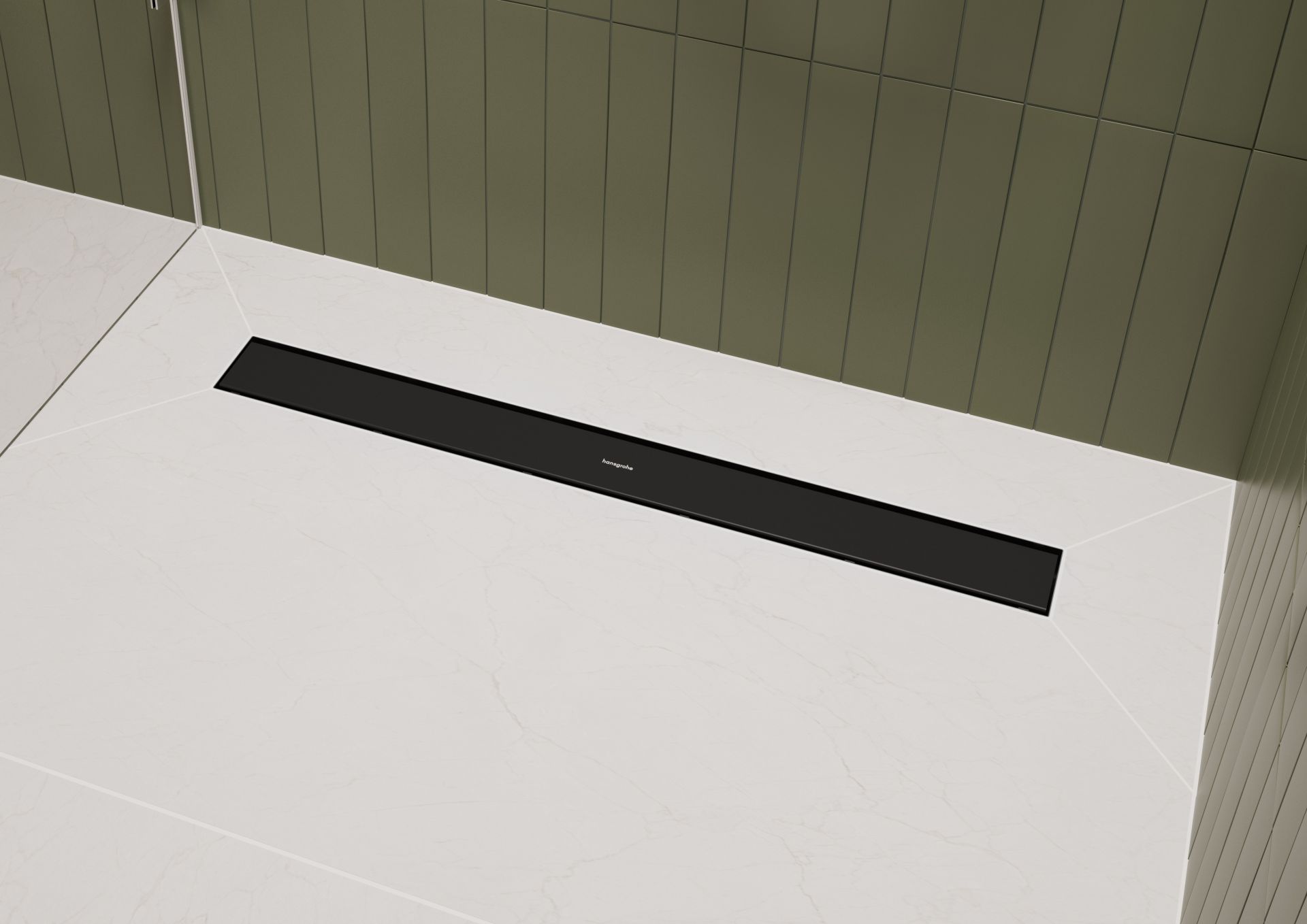 ​Pack complet Hansgrohe RainDrain Go pour installation caniveau de douche à carreler 500 mm, en noir mat - débit d'évacuation 31 L/min - vue 5