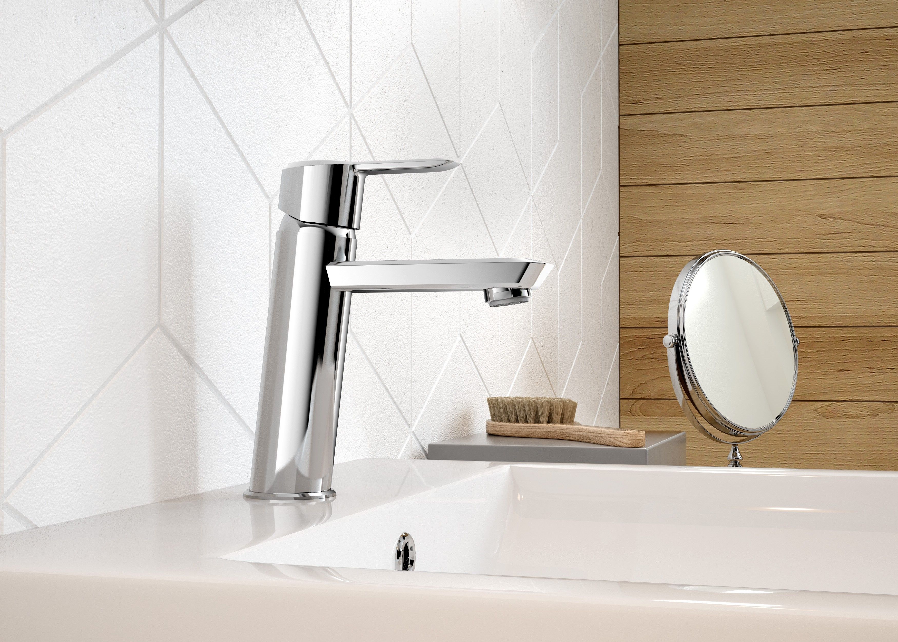 ​Mitigeur de lavabo Deante Arnika 100 sans bonde en chromé - vue 7