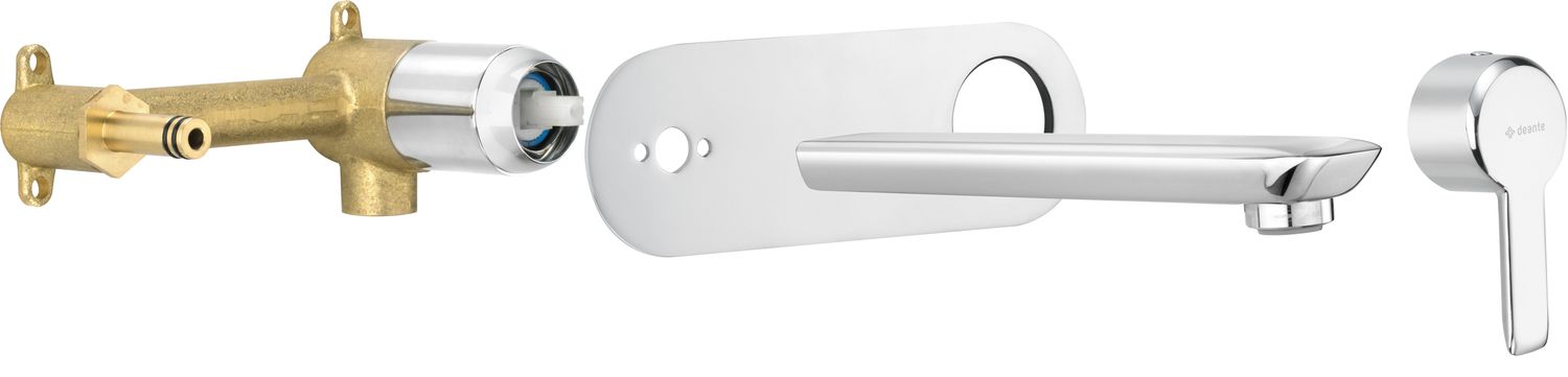 Deante Arnika 180 mm Built-in Basin Mixer without Waste in Chrome