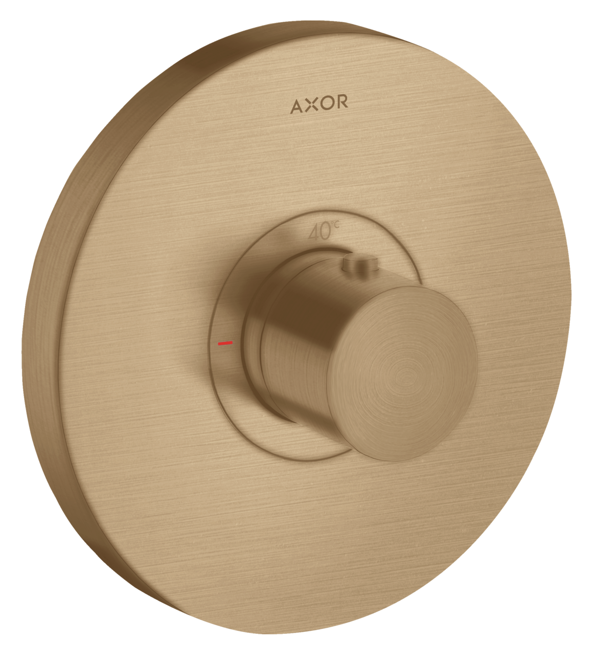 ​Set de finition pour mitigeur thermostatique encastré haut débit AXOR ShowerSelect en bronze brossé