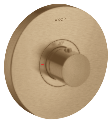 ​Set de finition pour mitigeur thermostatique encastré haut débit AXOR ShowerSelect en bronze brossé