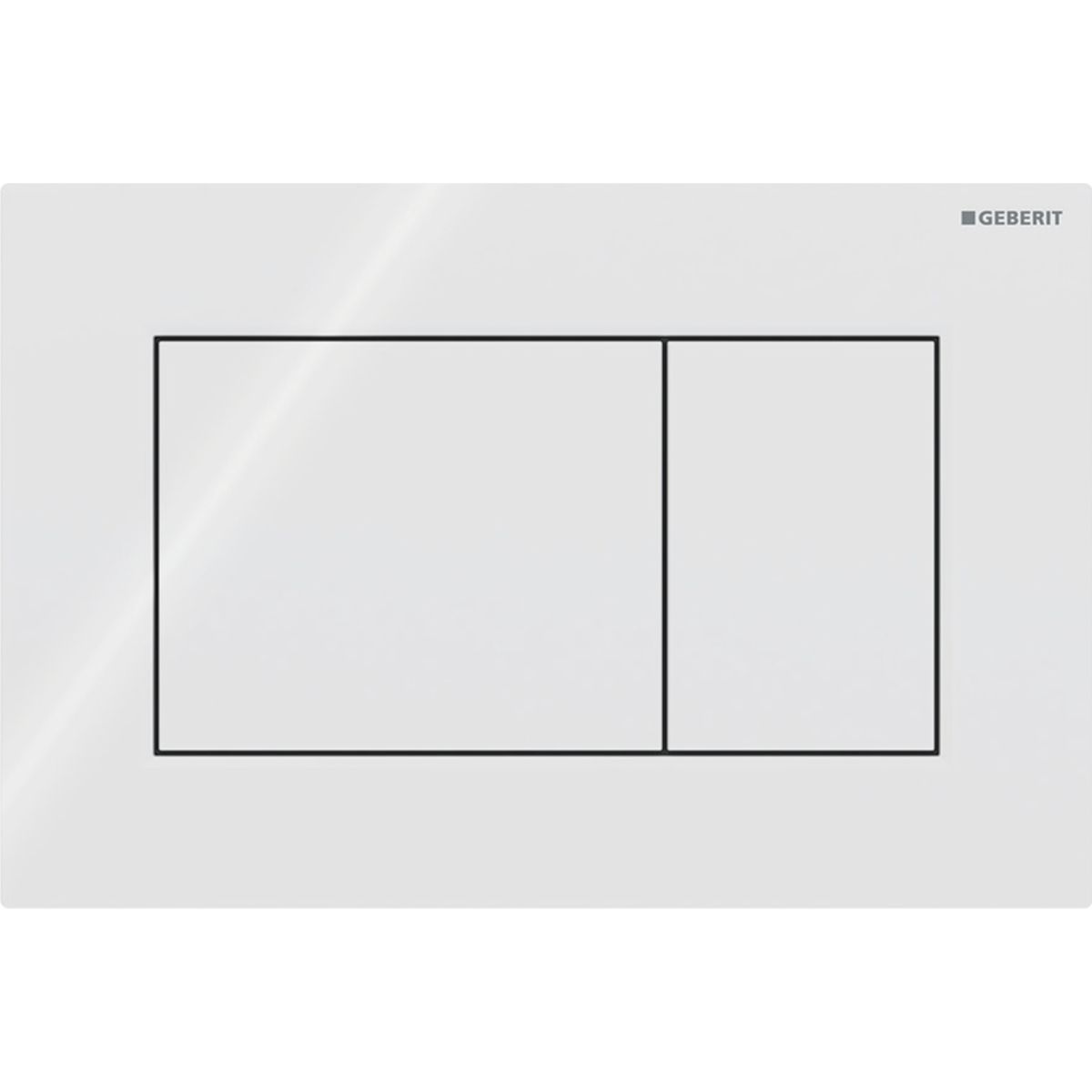 Plaque de déclenchement Geberit Sigma01 square / Blanc alpin