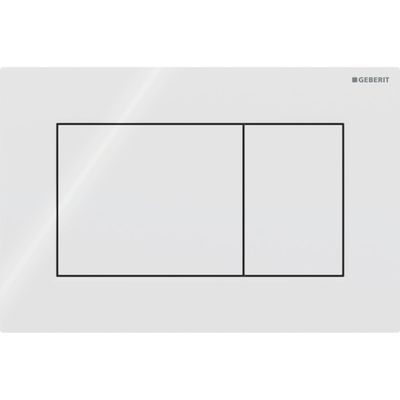 Plaque de déclenchement Geberit Sigma01 square / Blanc alpin