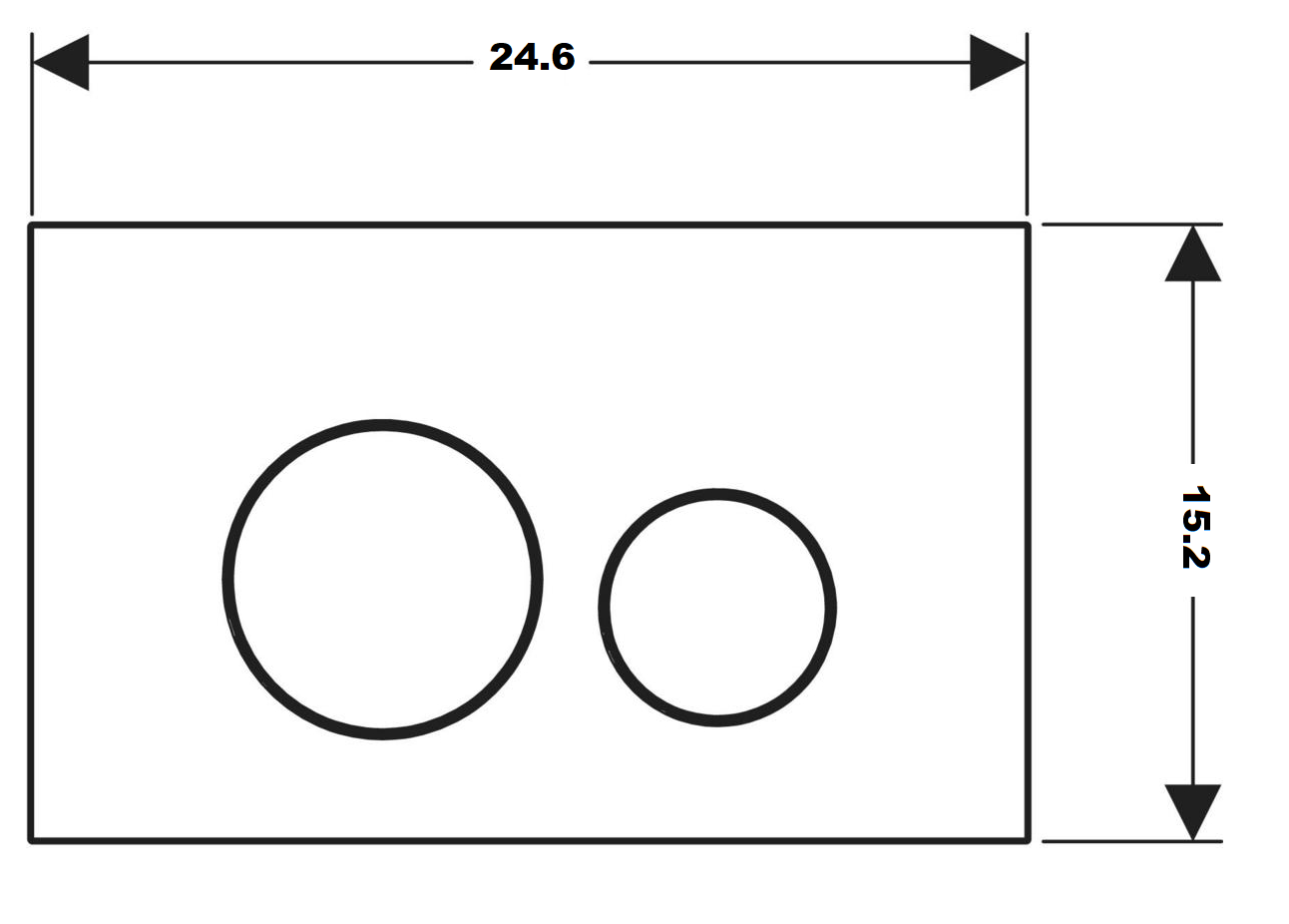 Geberit Sigma40 Actuation Plate / Matte White