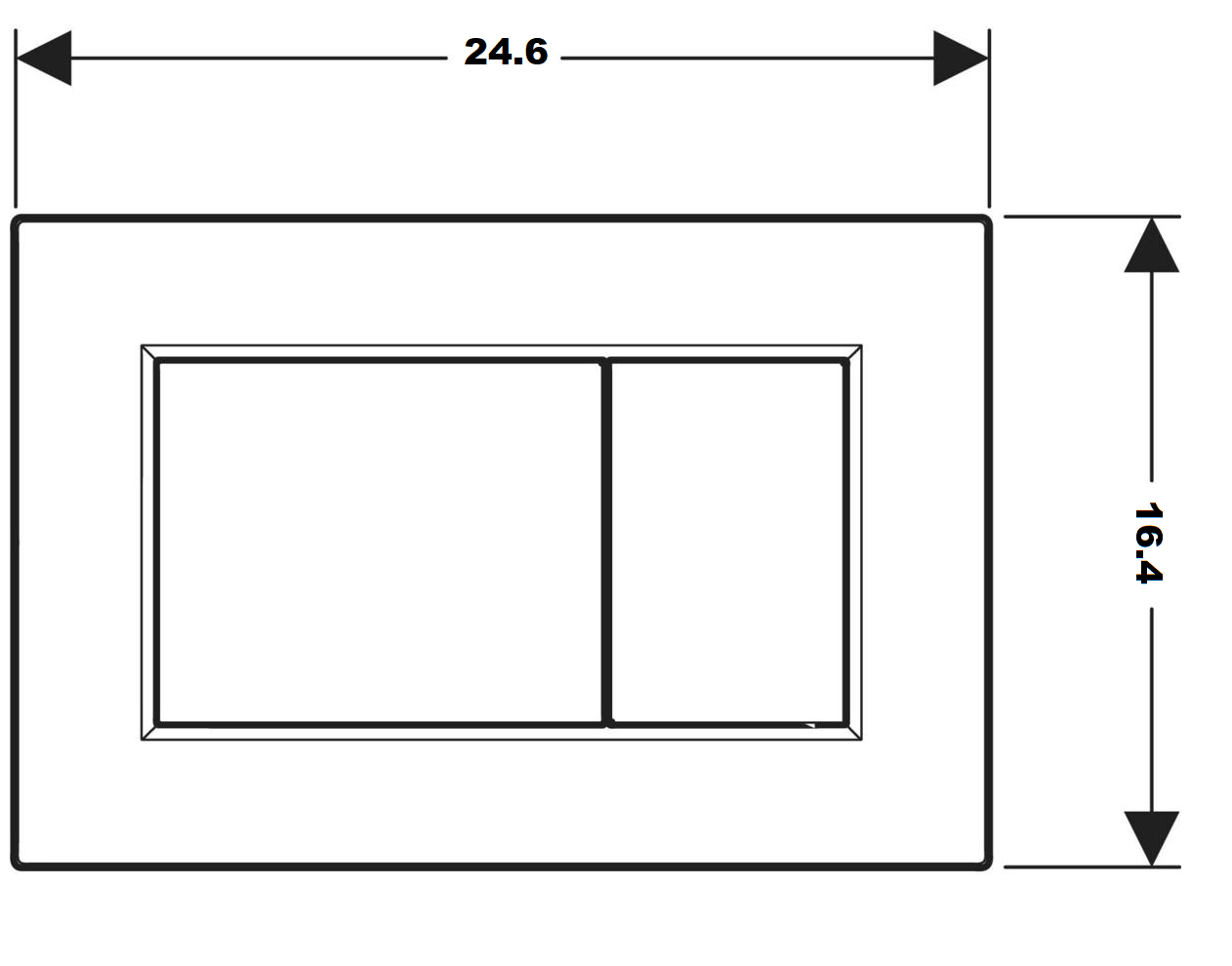 Geberit Sigma01 Square Flush Plate / Glossy Chrome