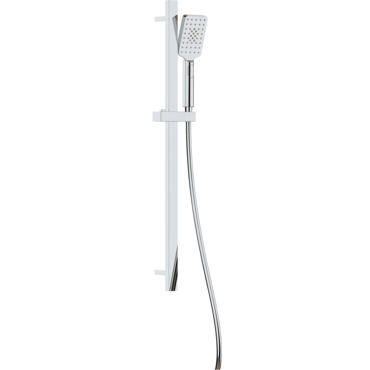 Deante Alpinia Shower Bar with Handheld Showerhead 3 Jets and Chrome Hose