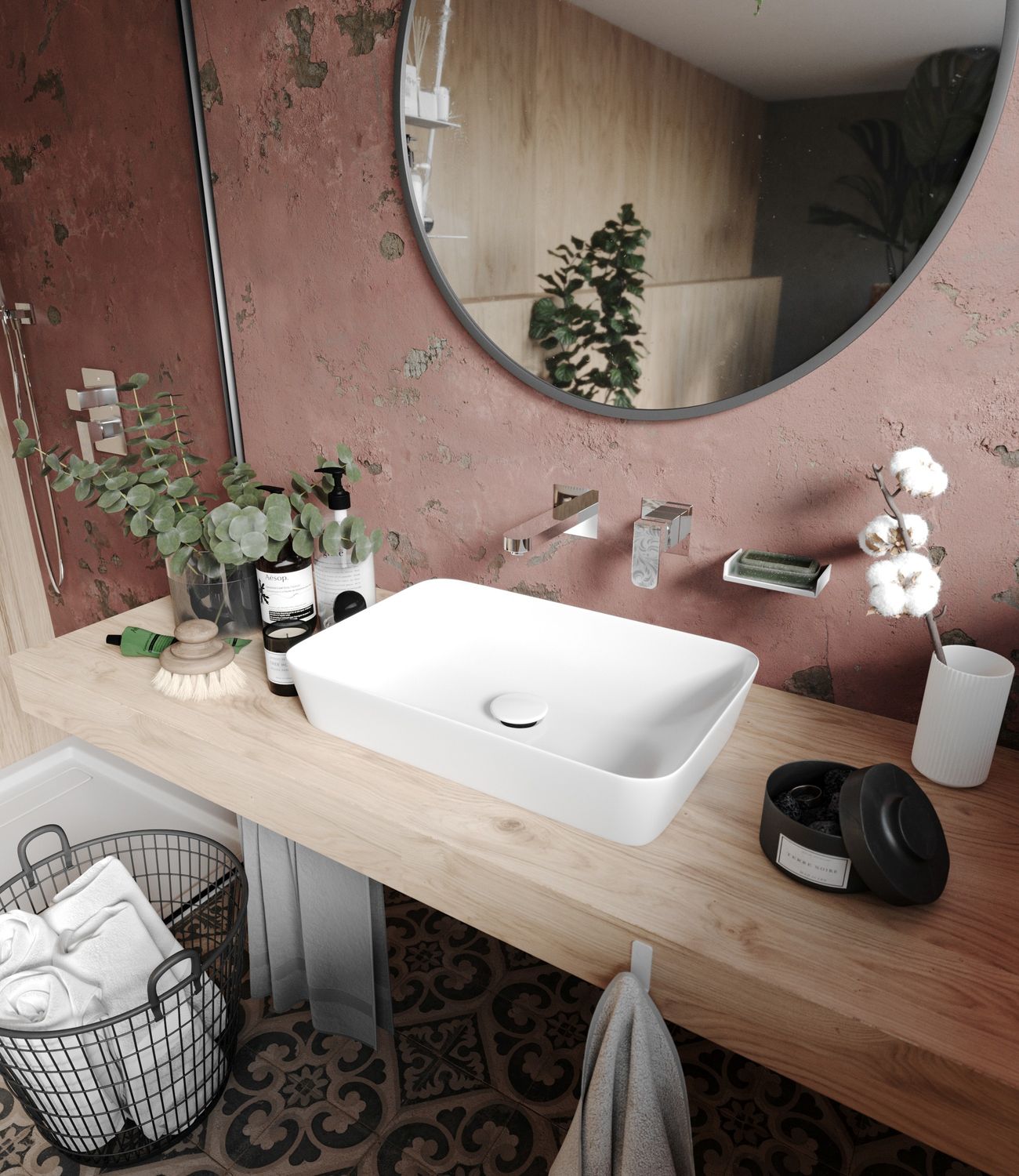 Bonde de lavabo Deante click-clac en blanc — vue 5