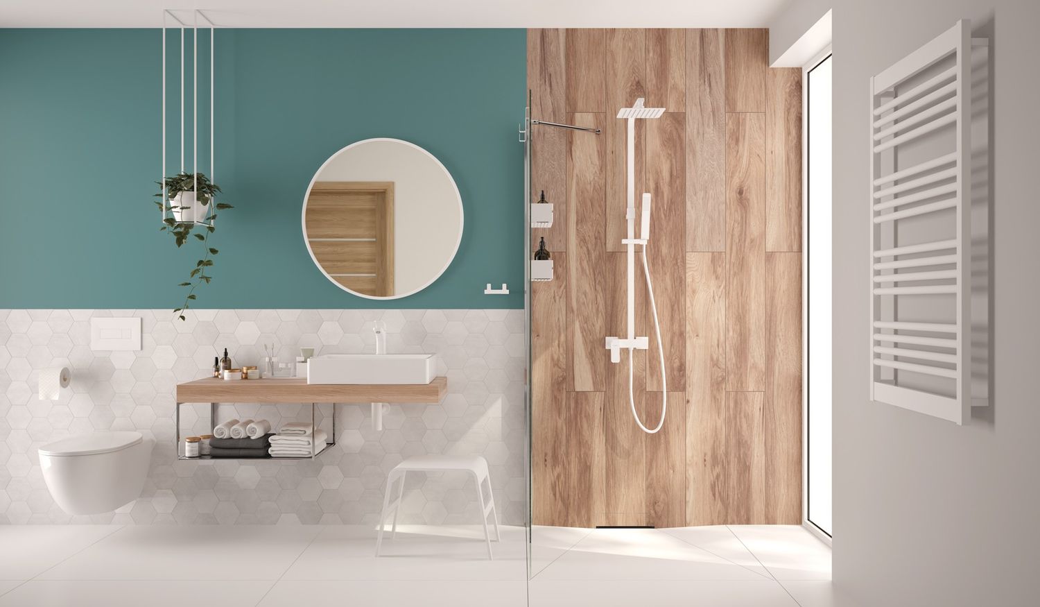 Siphon de lavabo Deante rond en blanc mat