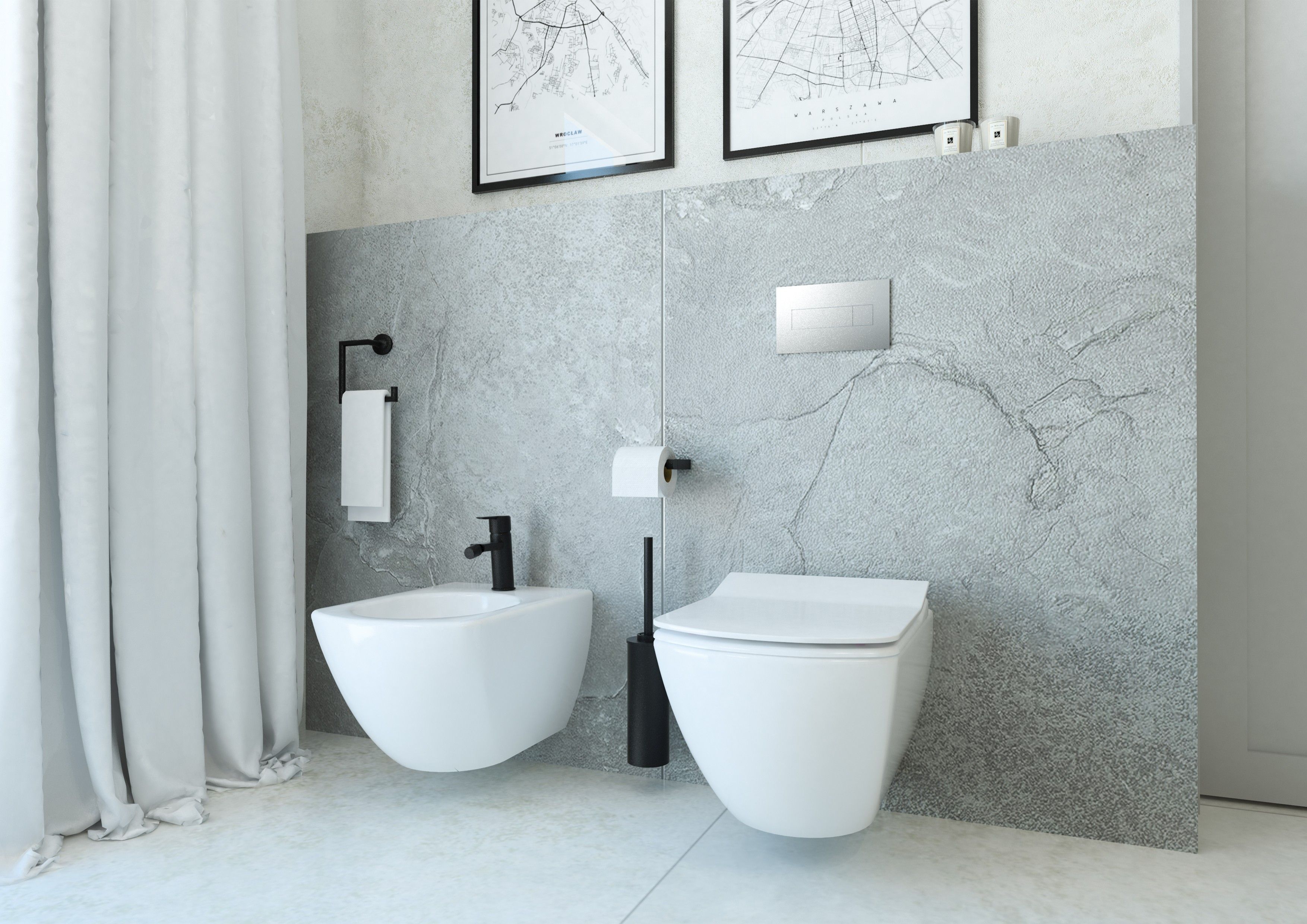 Mitigeur de bidet Deante Arnika sans bonde en noir mat - vue 4