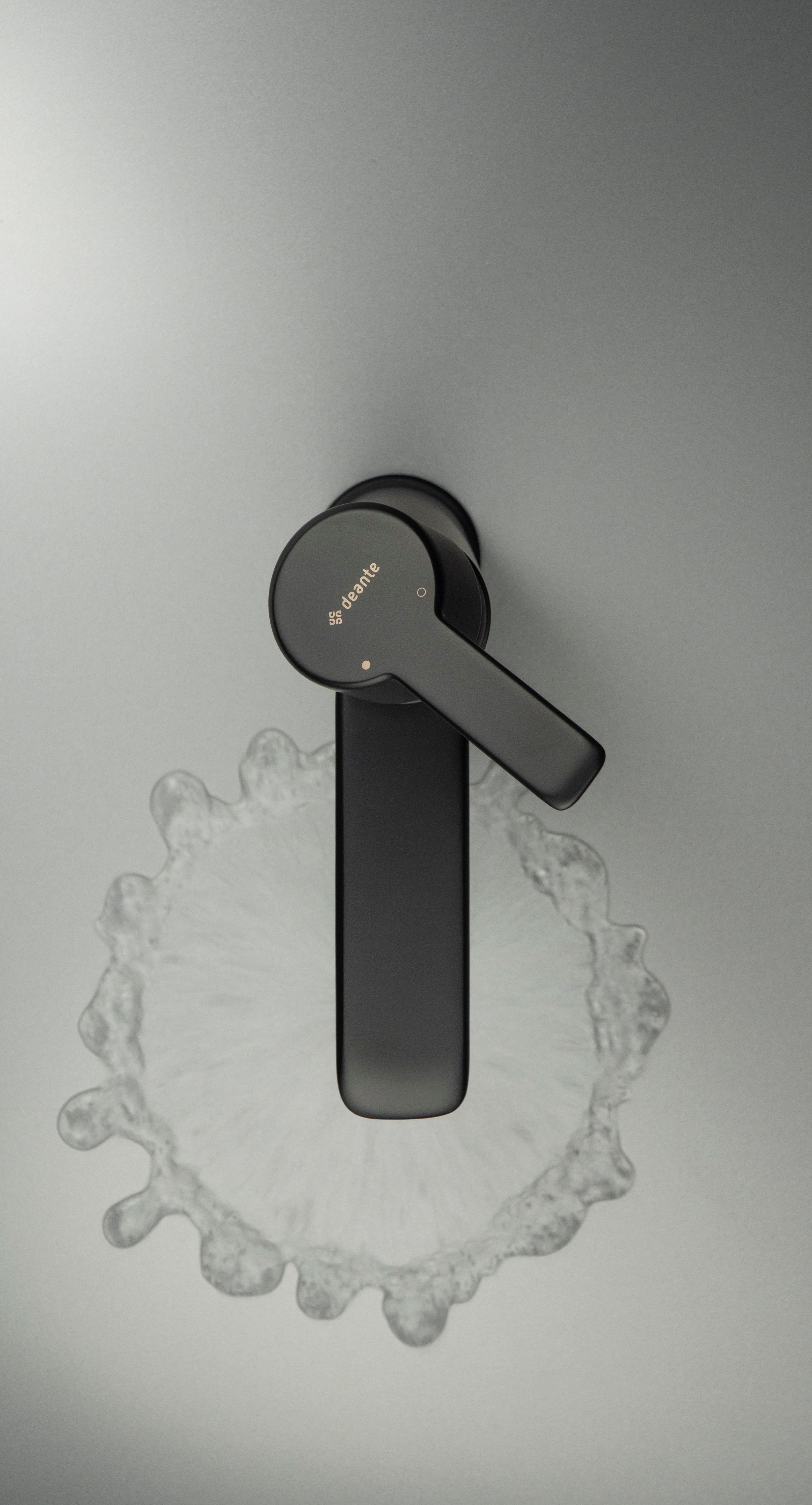 ​Mitigeur de lavabo Deante Arnika 100 sans bonde en noir mat - vue 3