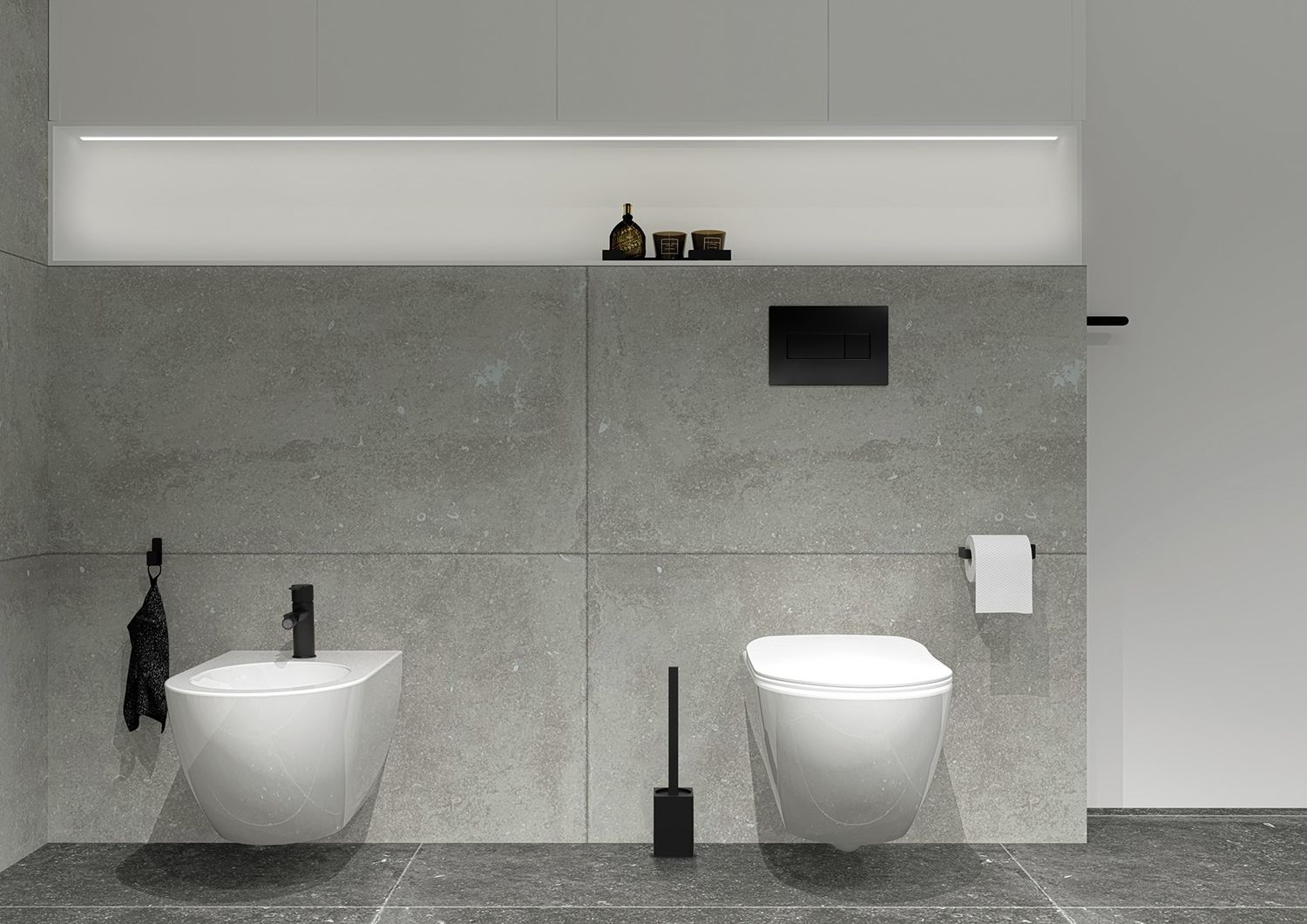 Mitigeur de bidet Deante Arnika sans bonde en noir mat — vue 3