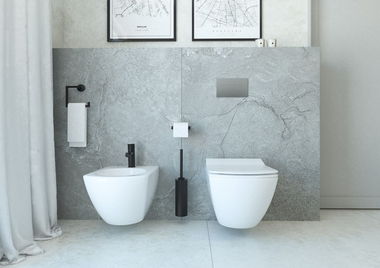 Mitigeur de bidet Deante Arnika sans bonde en noir mat — vue 5