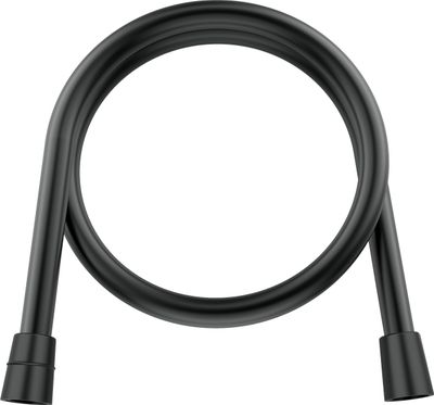 Tuyau de raccordement de toilette flexible Deante 80 cm noir mat avec raccords en laiton et matériau PVC.