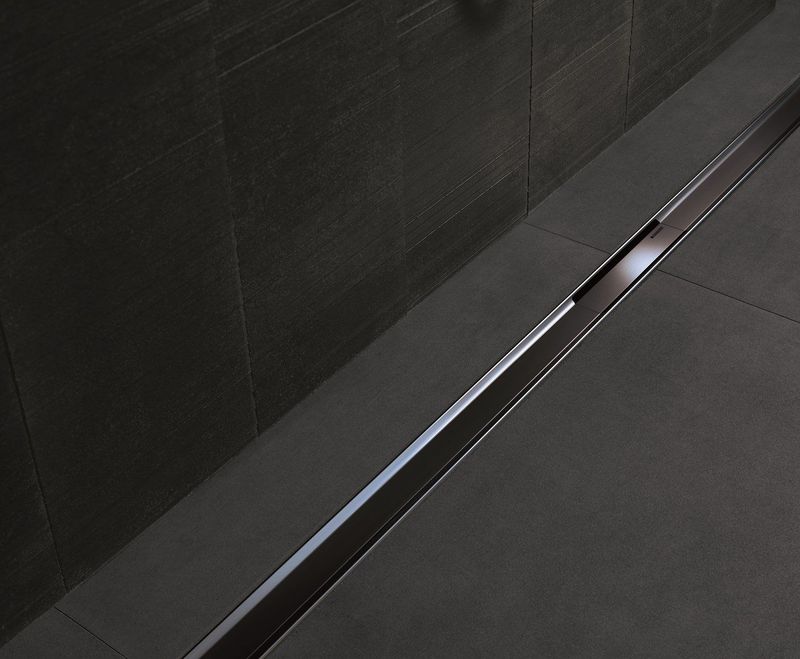 Set de finition Geberit CleanLine80 - noir chromé / brossé, revêtu Surface: noir chromé / brossé, revêtu - Longueur 30 - 130 cm