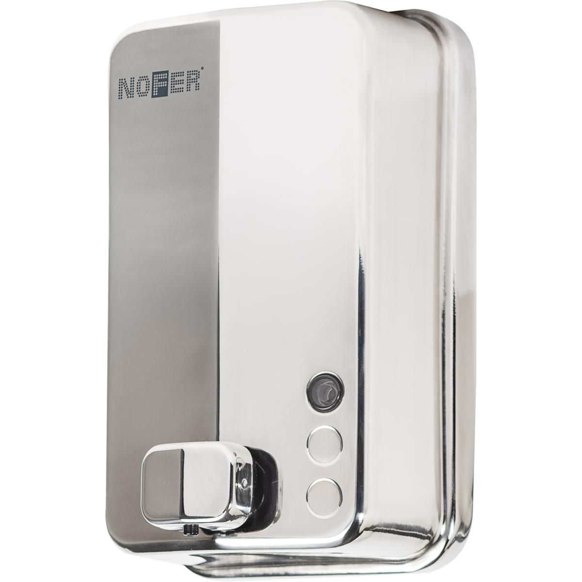 Distributeur de savon liquide Nofer Inox Evo en chromé brillant