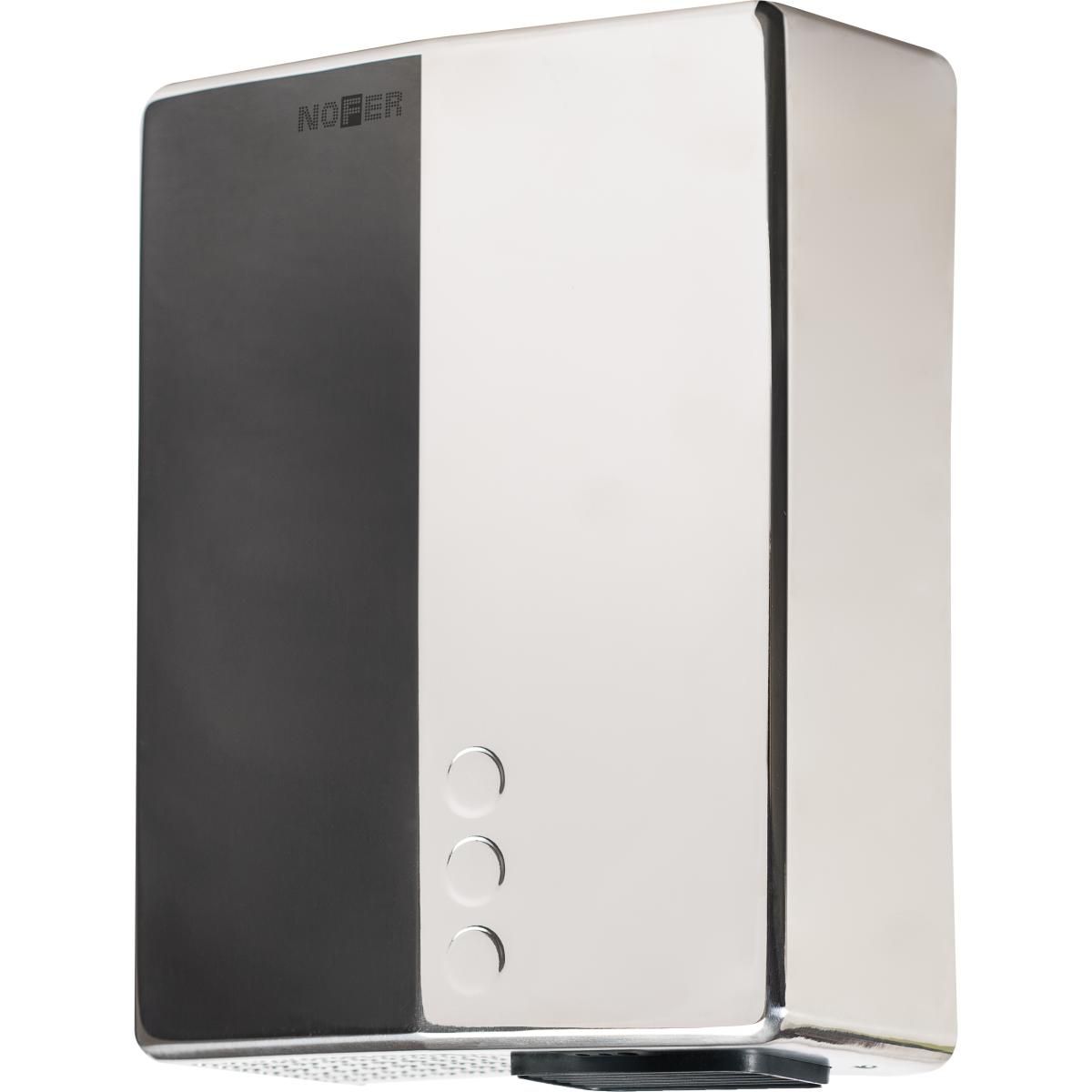 Sèche-mains avec capteur électronique Nofer Bigflow Evo en chromé brillant