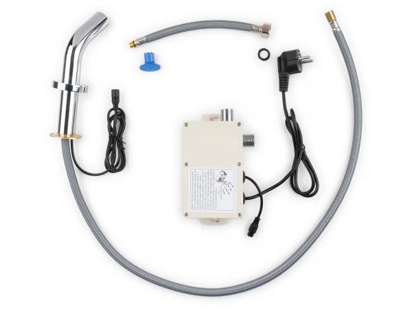 Robinet électronique mural Nofer infrarouge en chromé brillant - vue 2