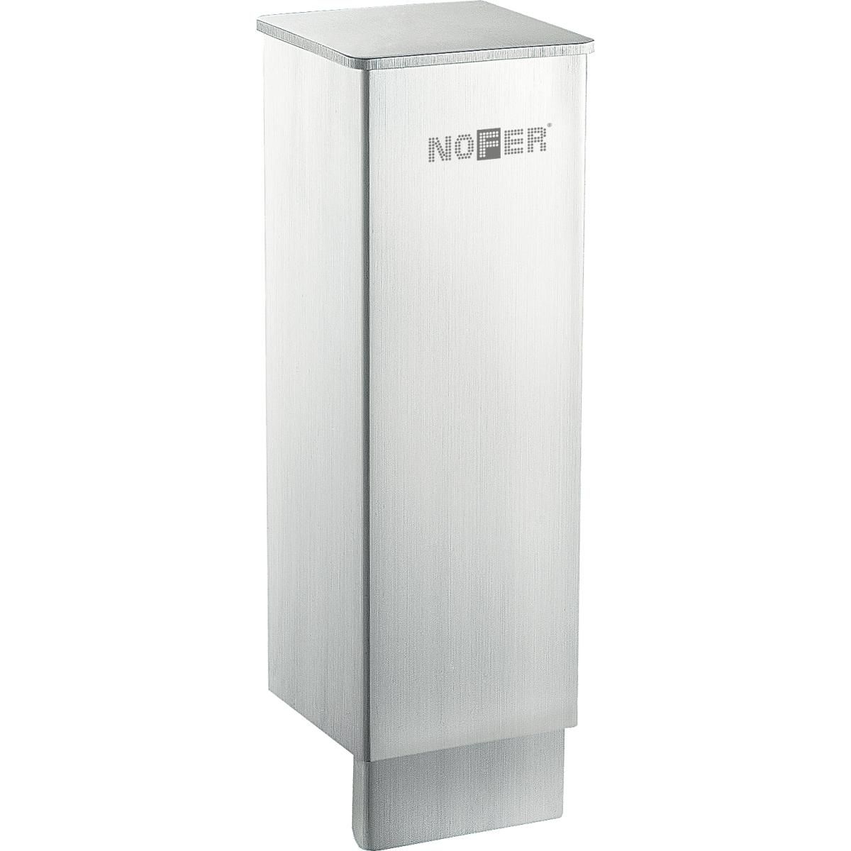 Distributeur de savon liquide manuel Nofer inox en chromé satiné