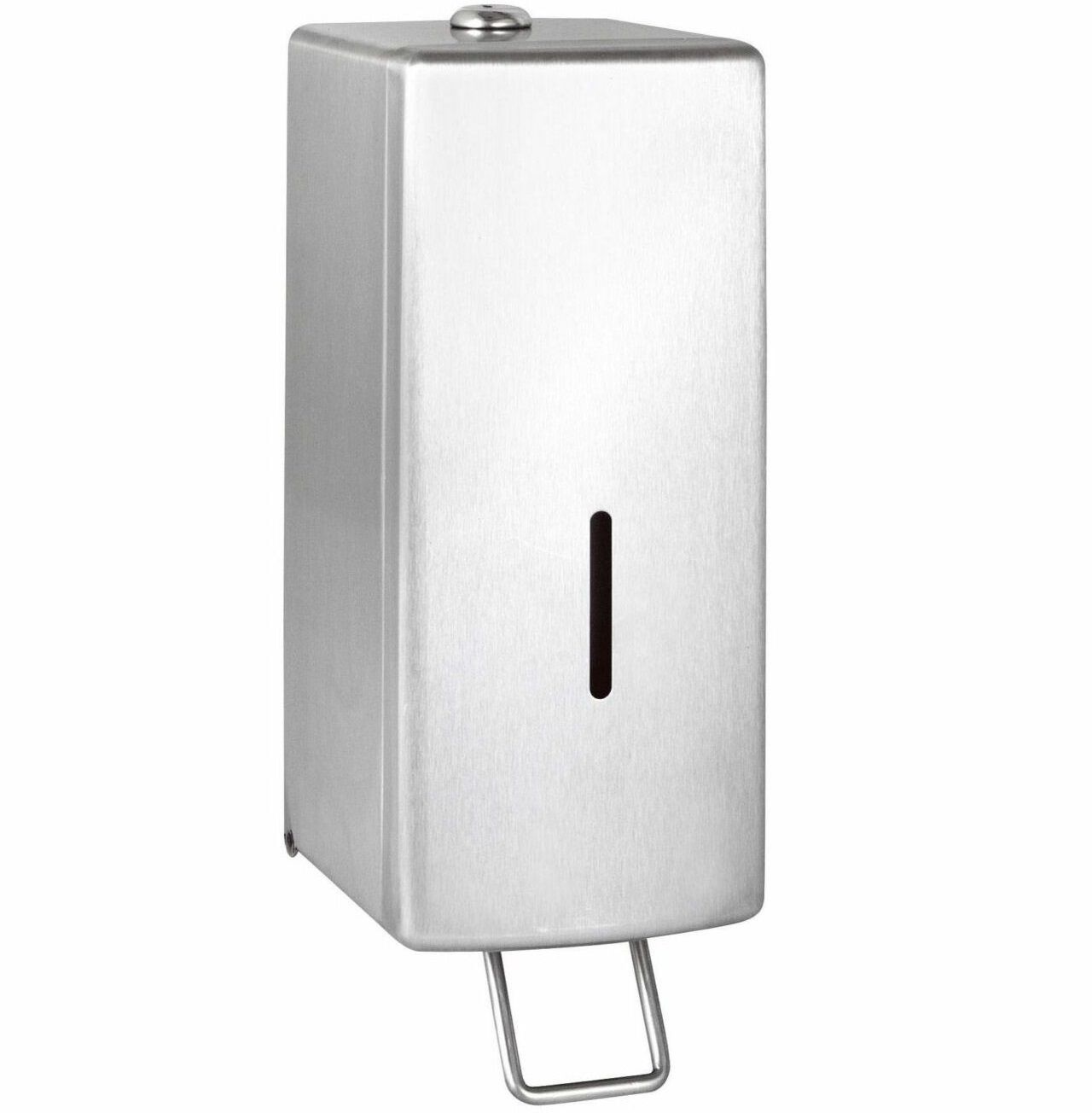 Distributeur de savon liquide mural Nofer Maxclean avec levier en chromé satiné