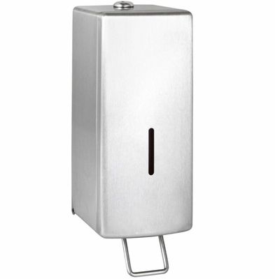 Distributeur de savon liquide mural Nofer Maxclean avec levier en chromé satiné