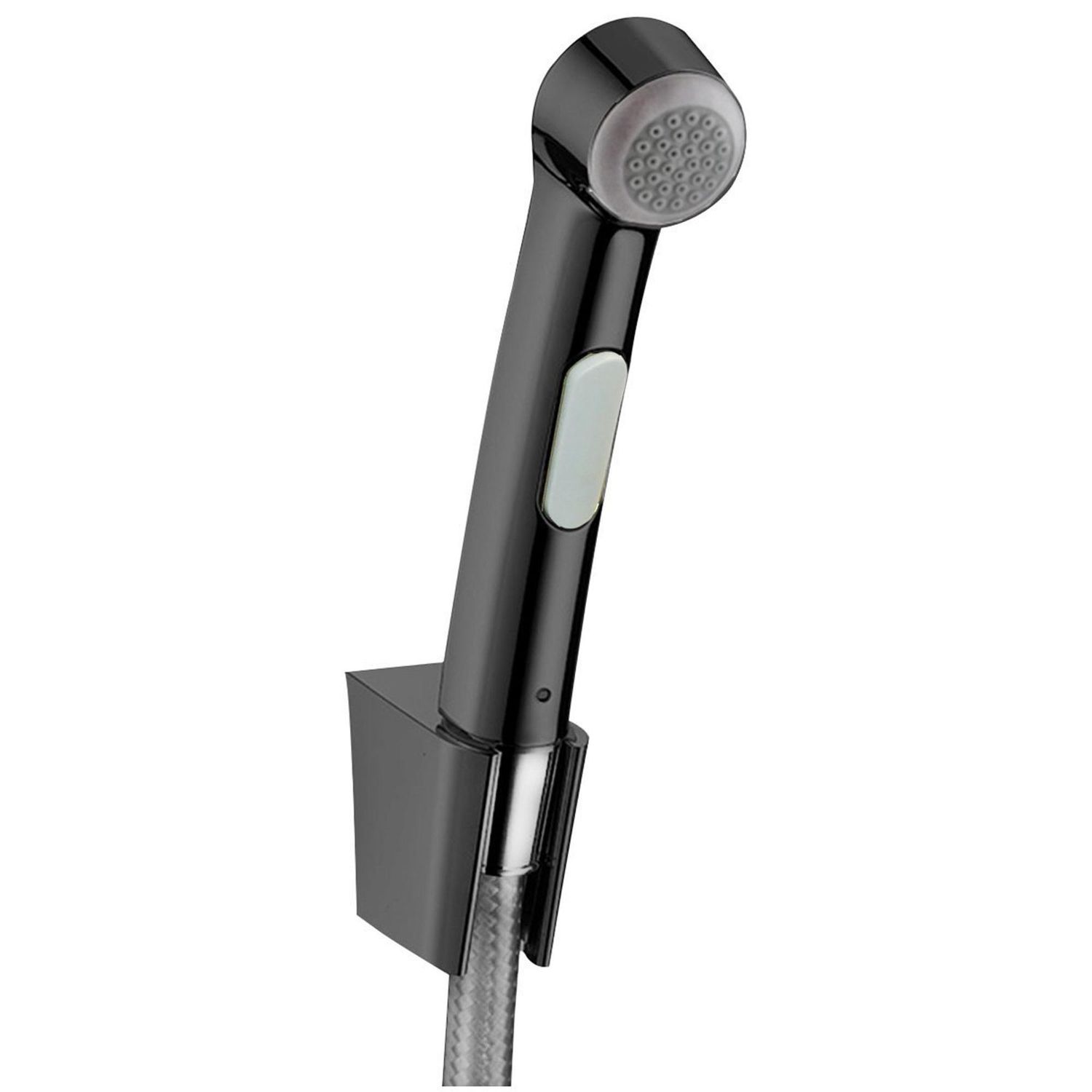 Douchette WC Hansgrohe pour toilette intime bidette - Finition : Noir chromé brossé