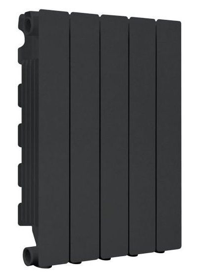 Elément de radiateur en aluminium moulé Fondital Blitz Super B4 (entraxe 500 / profondeur 100) en noir mat