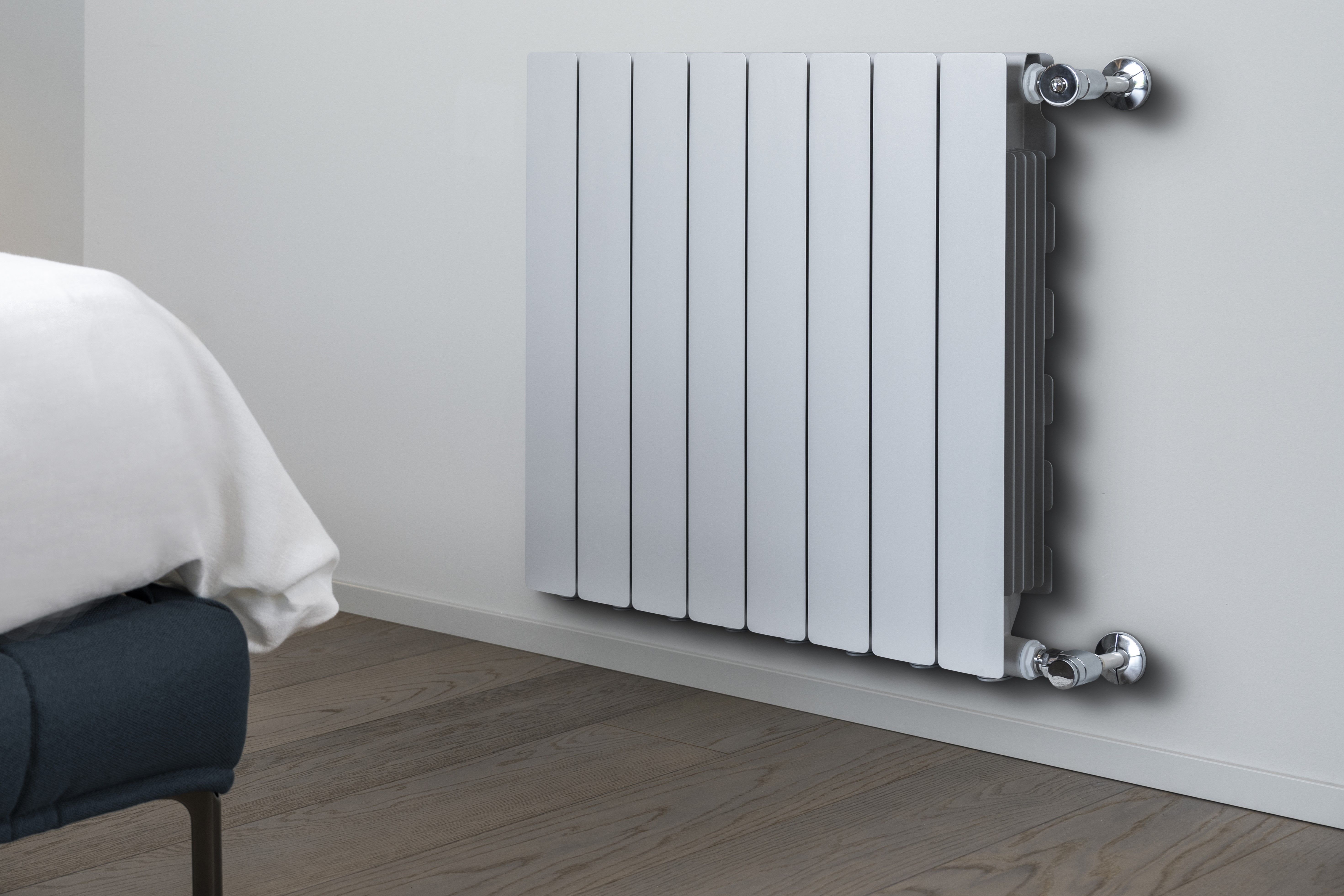 Elément de radiateur en aluminium moulé Fondital Blitz Super B4 (entraxe 500 / profondeur 100) en blanc neutre - vue 2