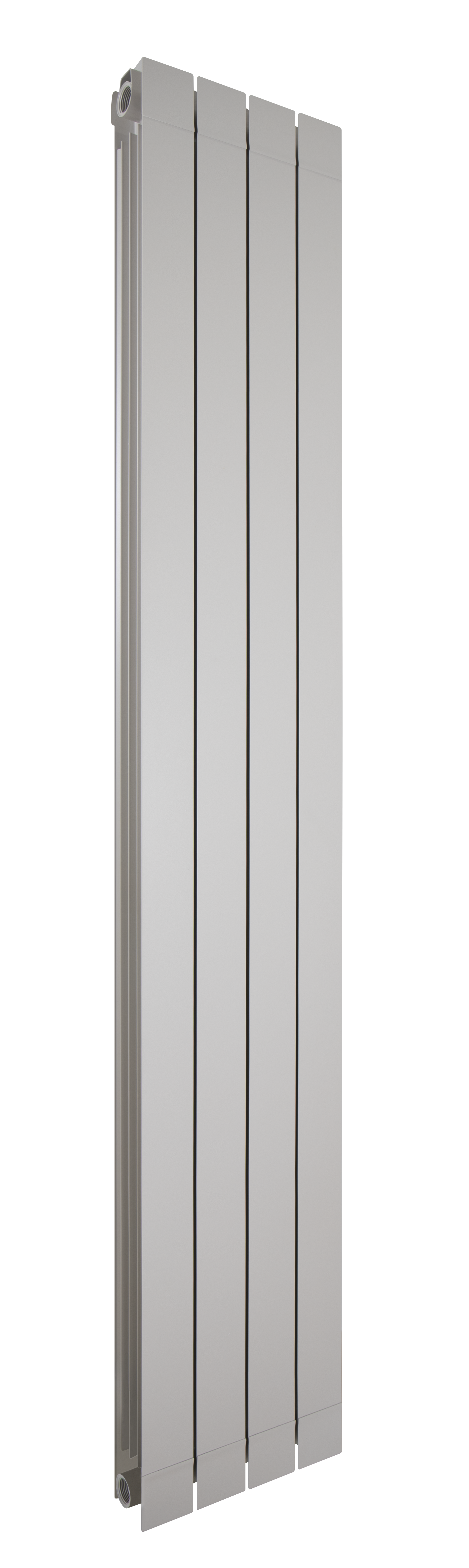 Elément de radiateur décoratif en aluminium moulé Fondital GARDA S (entraxe 180 cm / épaisseur 9 cm) en blanc neutre - vue 3