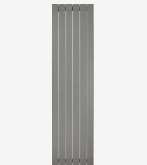 Elément de radiateur décoratif en aluminium moulé Fondital GARDA S (entraxe 180 cm / épaisseur 9 cm) en finition graphite — vue 3