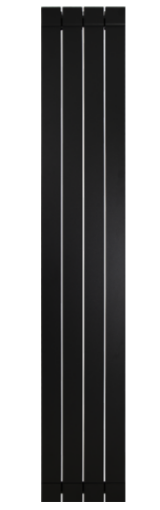 Elément de radiateur décoratif en aluminium moulé Fondital GARDA S (entraxe 180 cm / épaisseur 9 cm) en noir mat
