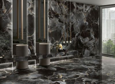 Grès cérame Tagina Onice Reale Nero brillant 60 x 120 cm, rectifié - Choix commercial
