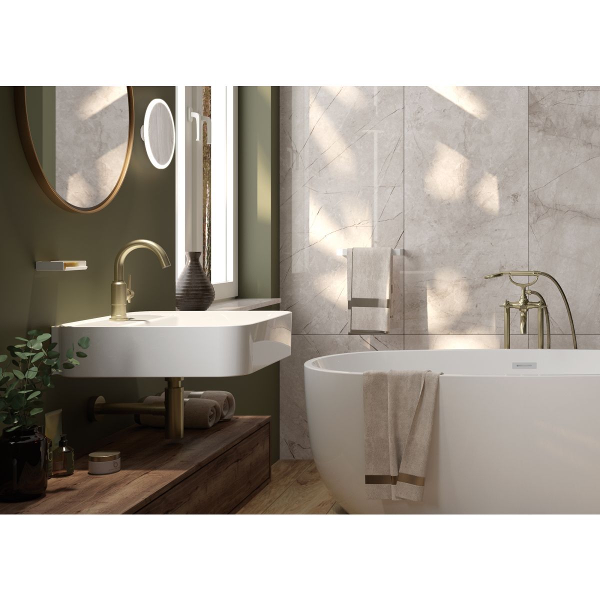 Mitigeur de lavabo Deante Temisto 150 sans bonde en PVD laiton brossé — vue 3
