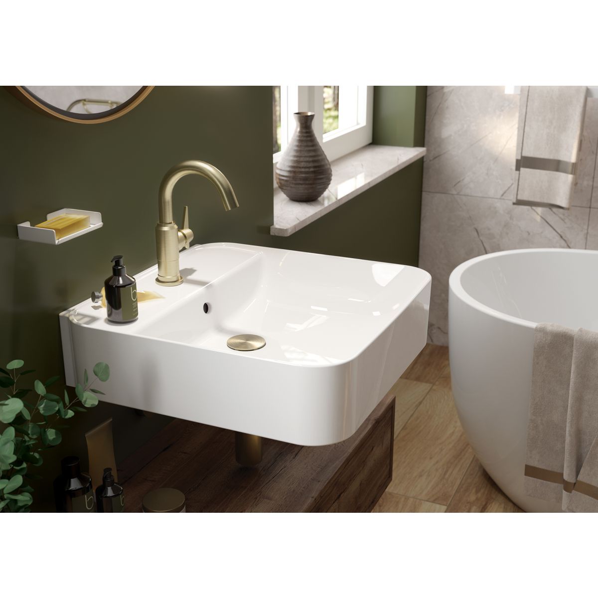 Mitigeur de lavabo Deante Temisto 150 sans bonde en PVD laiton brossé — vue 4