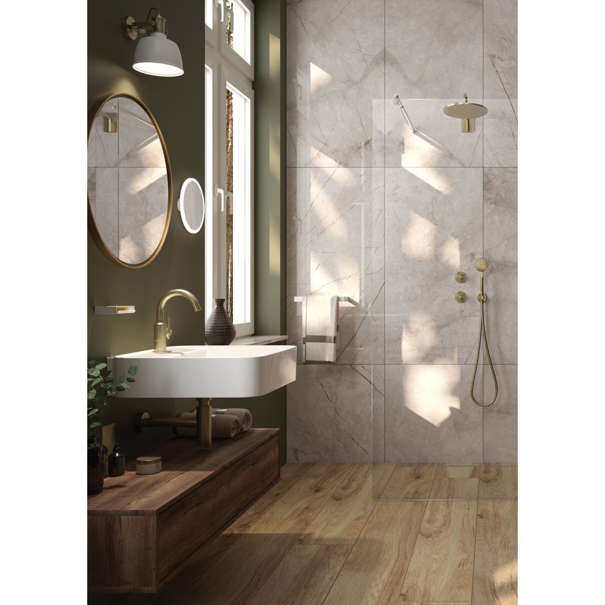 Faucet Deante Temisto 150 without drain in brushed PVD brass